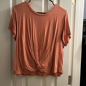 Aerie Burnt Orange Knotted Tee